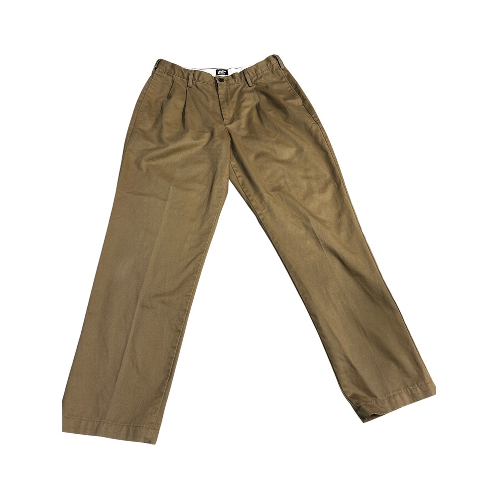 Lands End Traditional Fit Khaki Chino‎ Pants Men's Size 35x31 Pleated